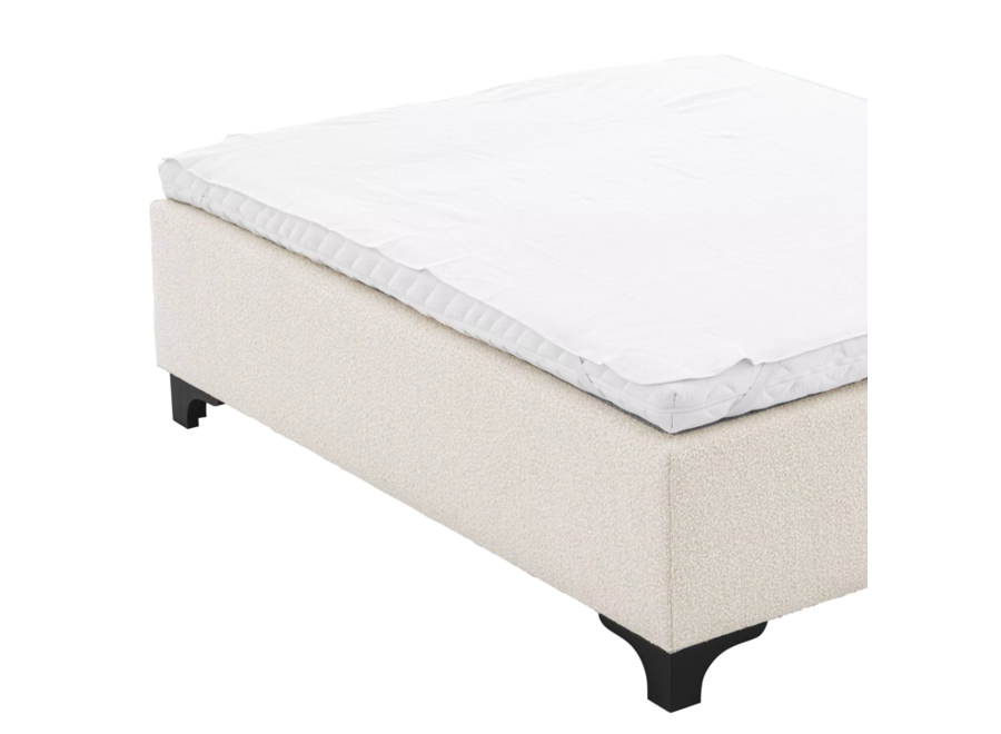 Lit boxspring 'Mavone' - Bouclé Cream