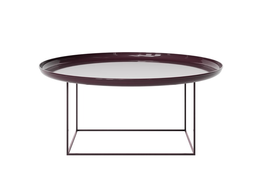 Table d'appoint 'Duke' Large - Lacquered Maroon