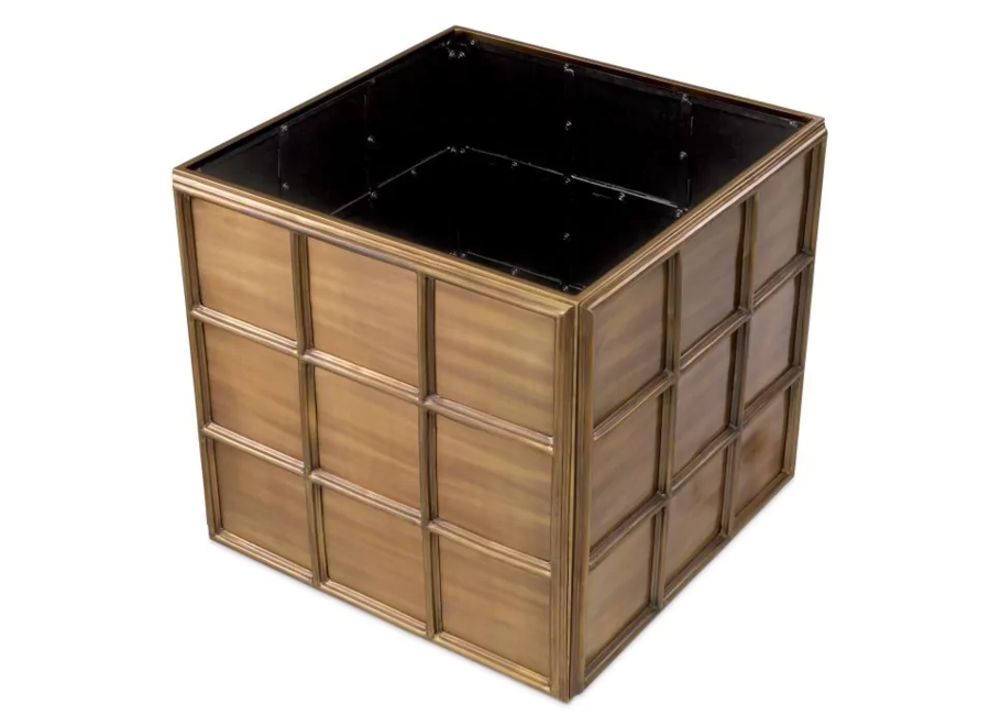 Planter 'Grid' - L - Brass