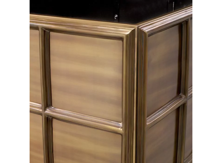 Planter 'Grid' - L - Brass