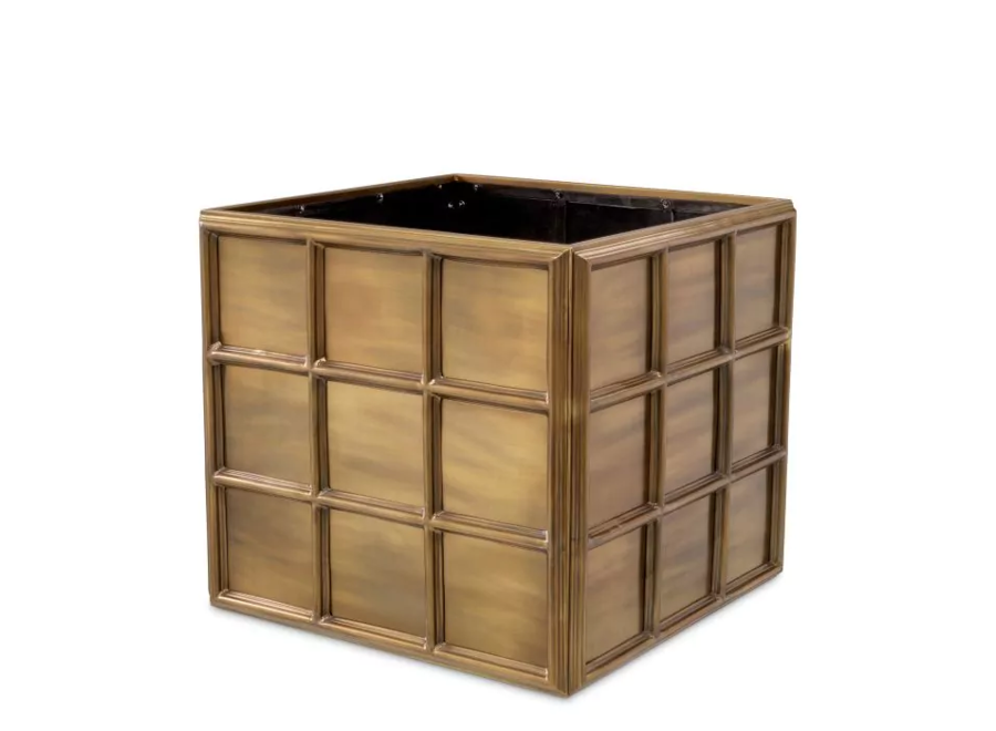 Plantenbak 'Grid' - M - Brass