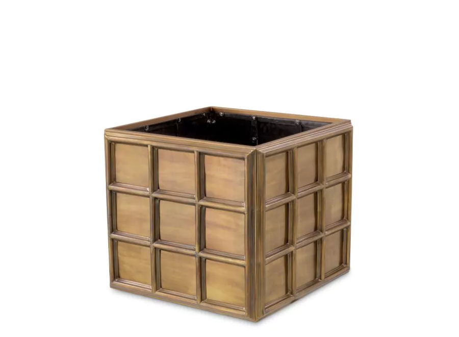 Plantenbak 'Grid' - S - Brass