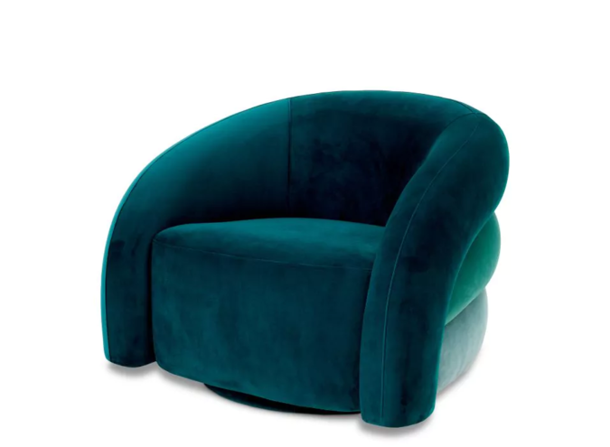 Chaise pivotante Novelle-  Savona sea green