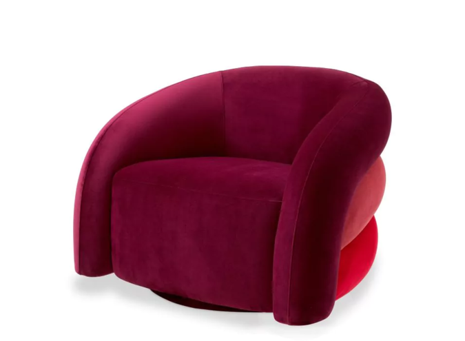 Chaise pivotante Novelle - Savona Bordeaux Red