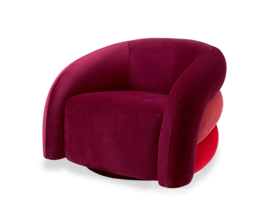 Chaise pivotante 'Novelle'  - Savona Bordeaux Red