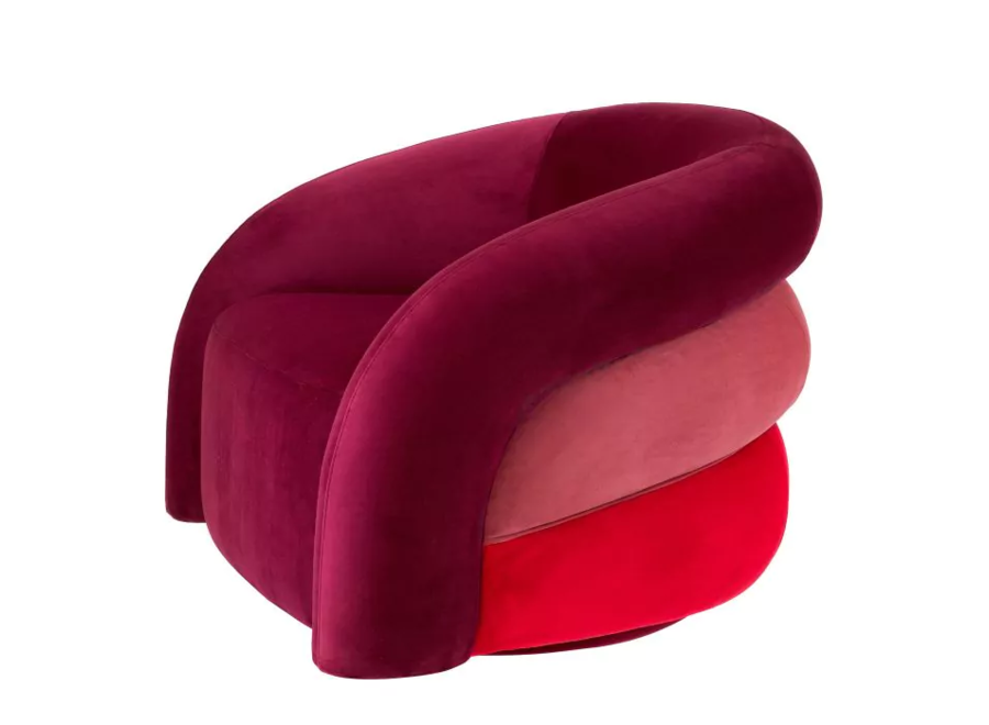 Chaise pivotante 'Novelle'  - Savona Bordeaux Red