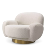 Chaise pivotante 'Udine ' - Bouclé cream
