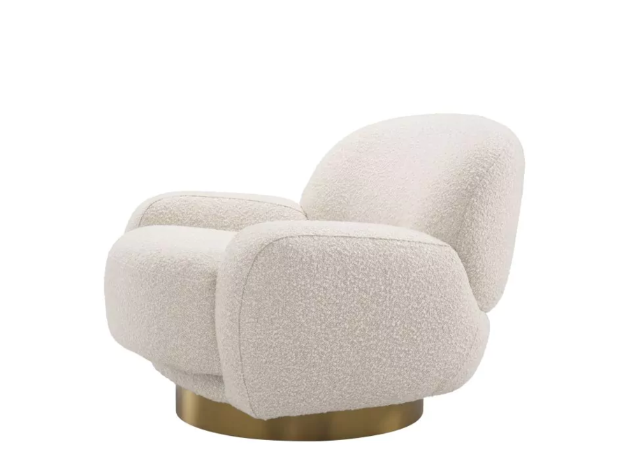 Chaise pivotante 'Udine ' - Bouclé cream