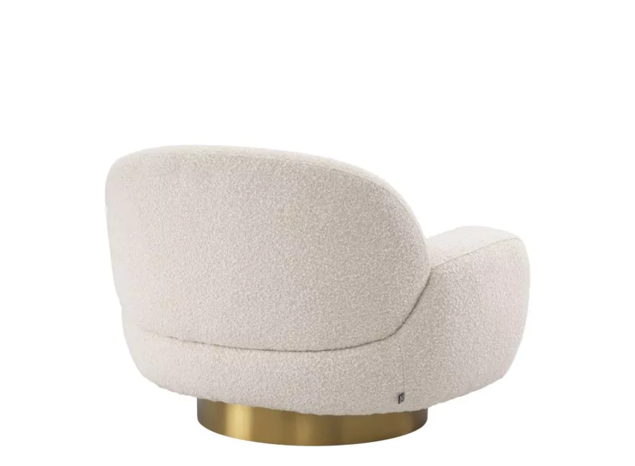 Swivel armchair 'Udine ' - Bouclé cream