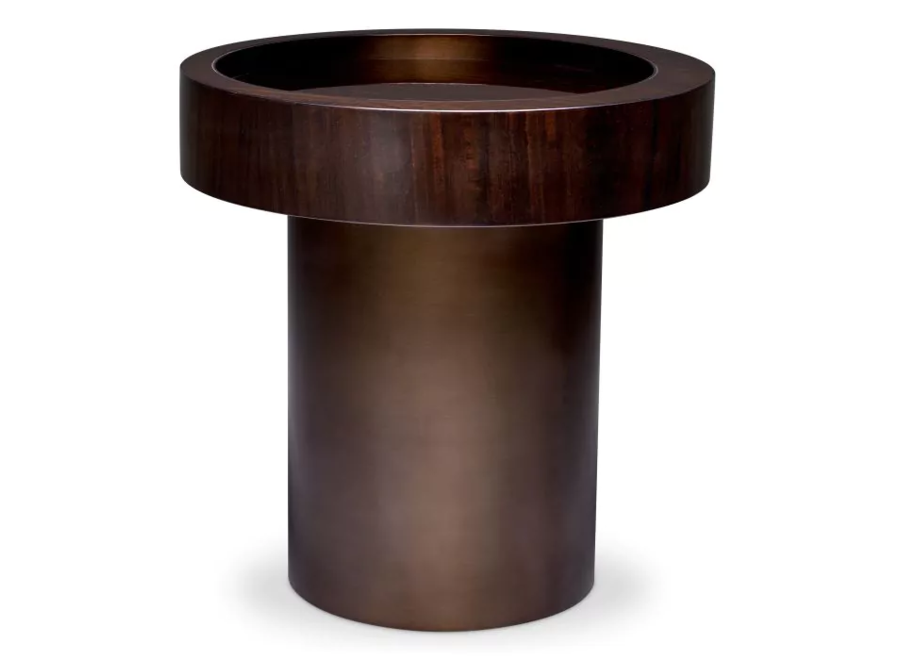 EICHHOLTZ Side Table 'Otus' Eucalyptus Round Wilhelmina Designs