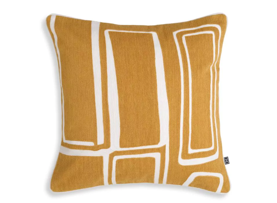 Cushion 'Ribeira' - Gold & White