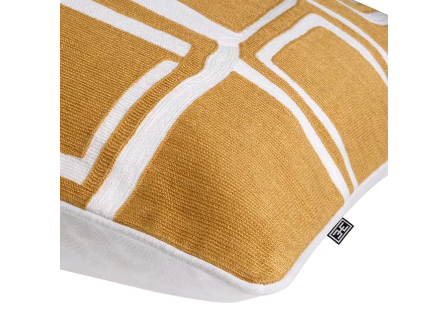 Cushion 'Ribeira' - Gold & White