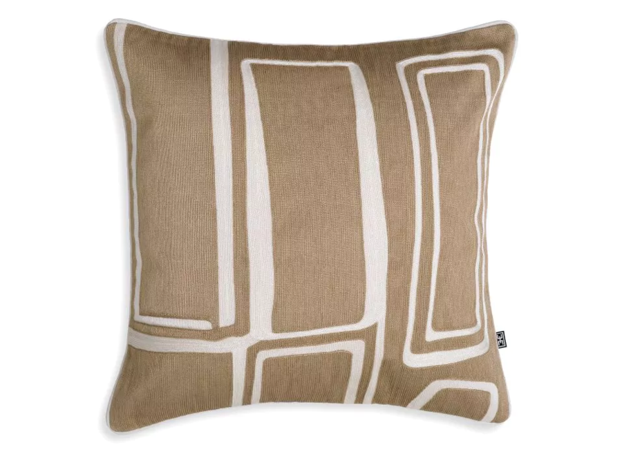 Cushion Ribeira - Beige & White