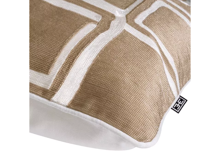 Cushion 'Ribeira' - Beige & White