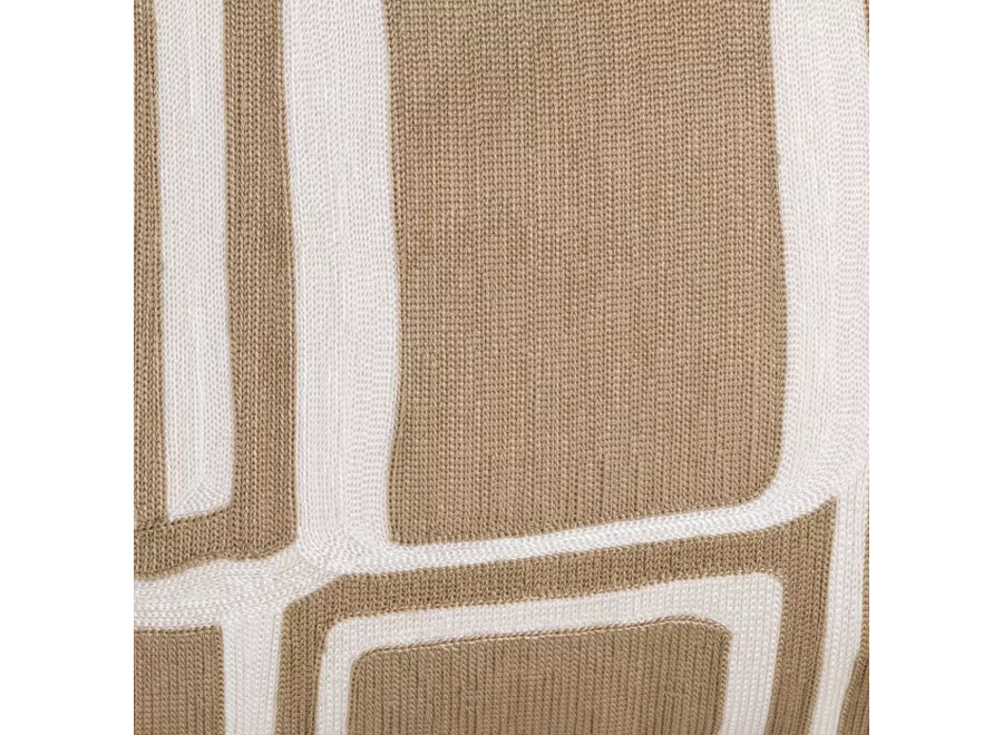 Cushion 'Ribeira' - Beige & White