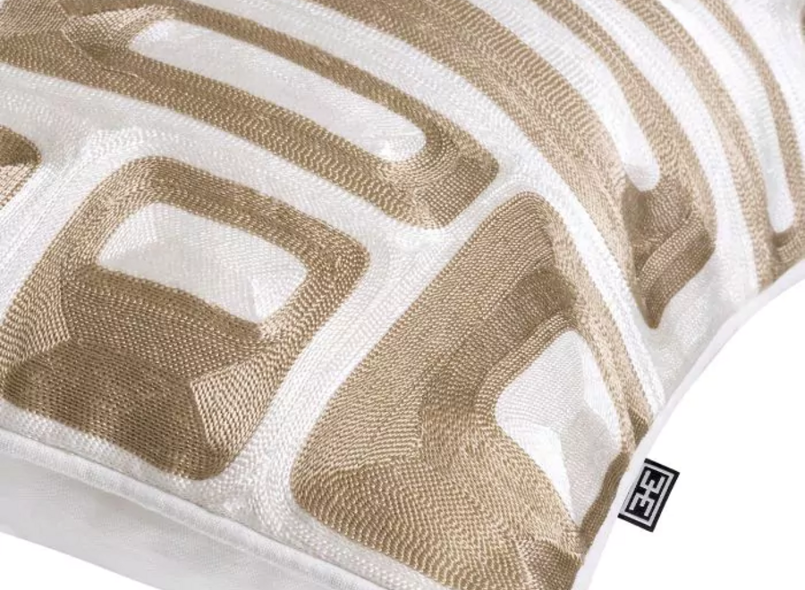 Kussen ‘Cerva' - Beige & White