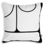 Cushion ‘Sabrosa' - White & Black