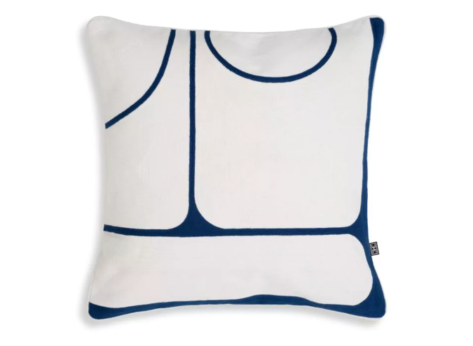 Cushion Sabrosa - White & Blue