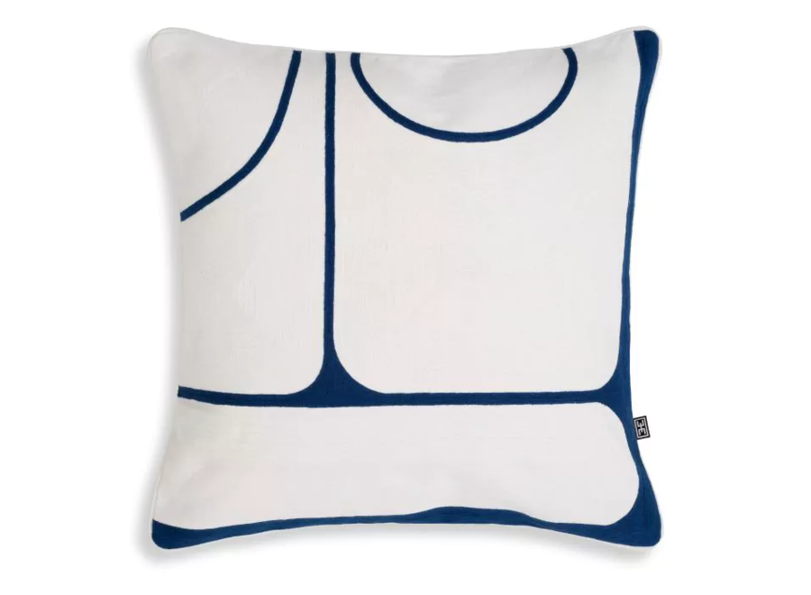 Cushion ‘Sabrosa' - White & Blue