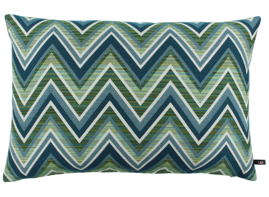 Decorative cushion Achille Green/Petrol