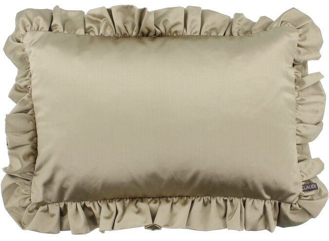 Cushion Dafne Dark Sand + Ruffles