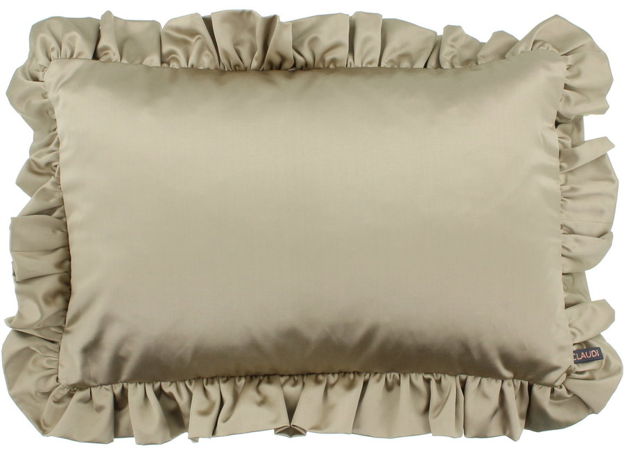 Coussin décoratif Dafne Dark Sand + Ruffles