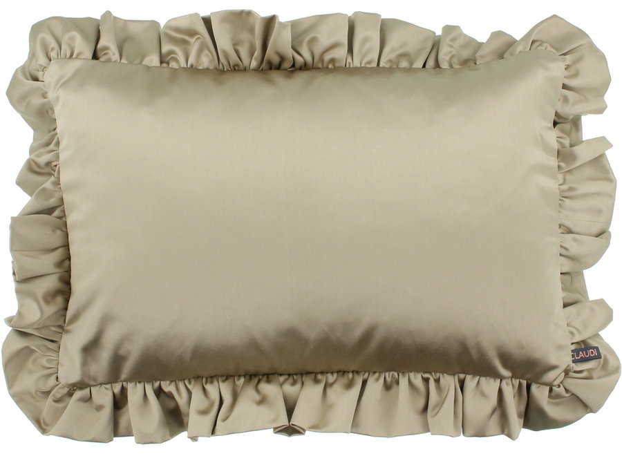 Decorative cushion Dafne Dark Sand + Ruffles