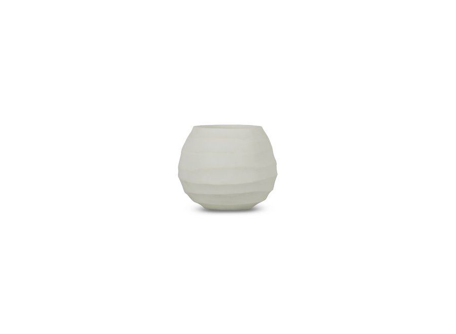 Tea light 'Druzy' - white