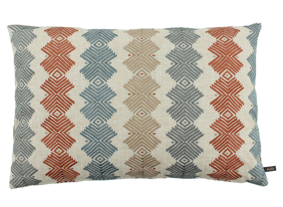 Cushion Kally Mint/Brique