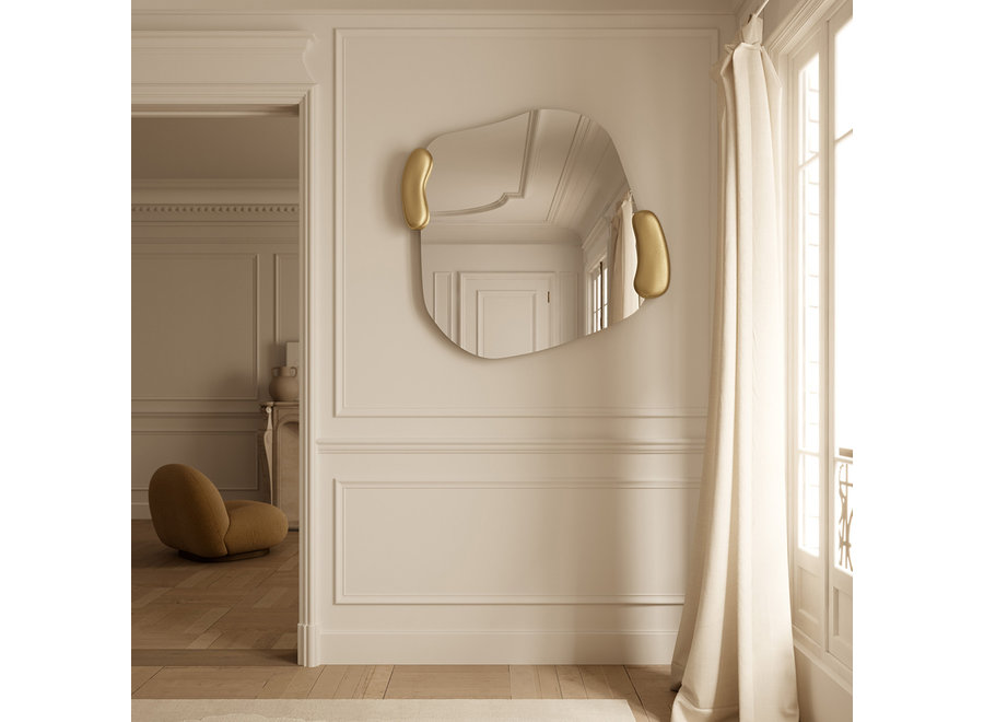 Mirror 'Calco' Gold Square