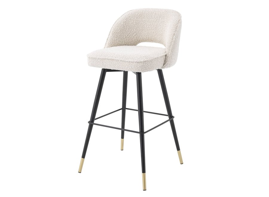 Bar Stool 'Cliff' 2er Set - Bouclé cream - OL