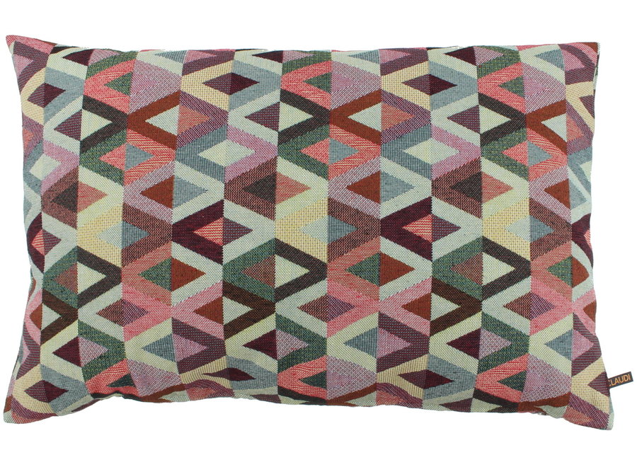 Decorative cushion Trianco Aubergine Multicolor