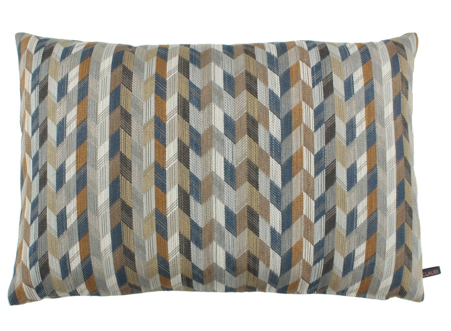 Decorative cushion Ernesto Denim/Copper