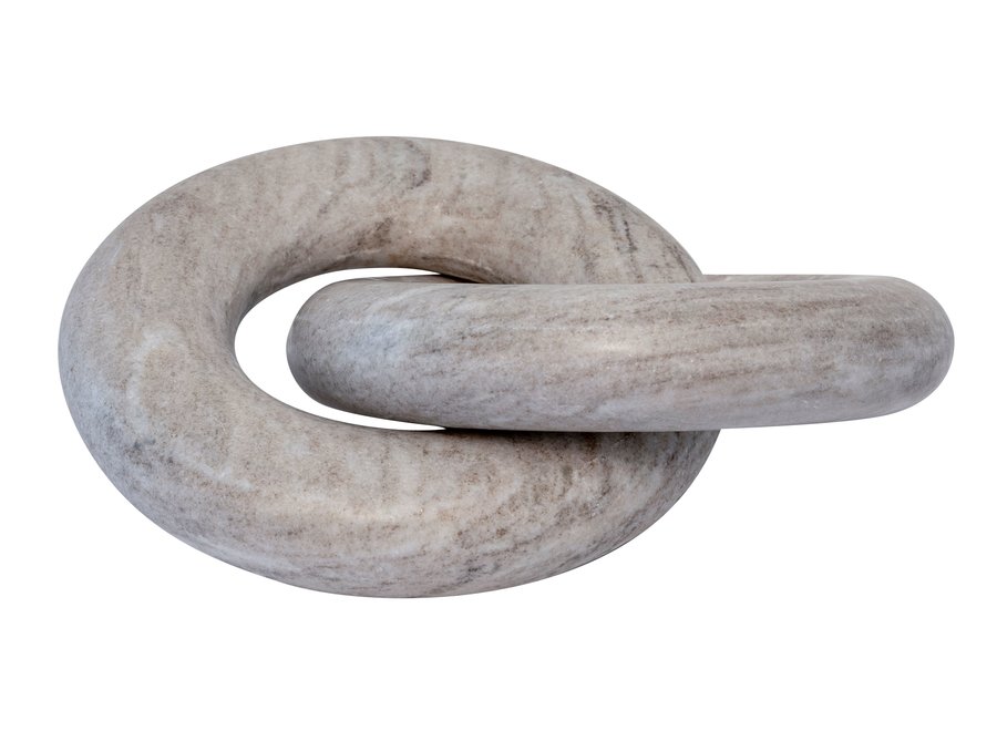 Dekoobjekt 'Marble ring' - Beige - L