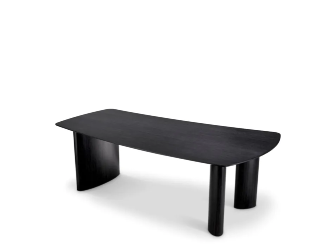 Dining Table Bergman -Charcoal Veneer - S