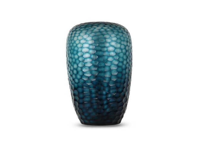 Vase 'Madeira' M - Ocean blue