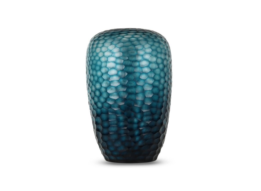 Vase 'Madeira' M - Ocean blue
