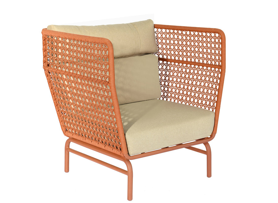 Chaise longue 'Jane' - Coral