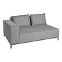 Ensemble salon 'Ouest' module d'extrémité droite 2 places - Alu Black / cushions raven