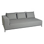 Lounge set 'West' end module right 3 seater - Alu Black / cushions raven