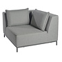 Loungeset 'West' Eckmodul - Alu Black / cushions raven
