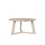 Tuintafel 'Dylan' Ø140x76cm - Linen/Teak aged Finish