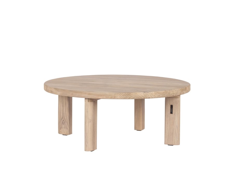 Table de salon 'Lila' Ø100x40cm - Aged Teak Finish