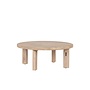 Table de salon 'Lila' Ø100x40cm - Aged Teak Finish
