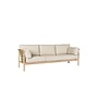 Lounge sofa 'Rik' - Aged Teak Finish/Camel