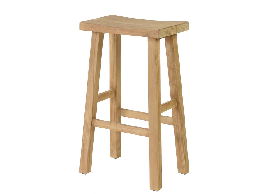 Tabouret de bar 'Michael' 45x27x75cm - Teak