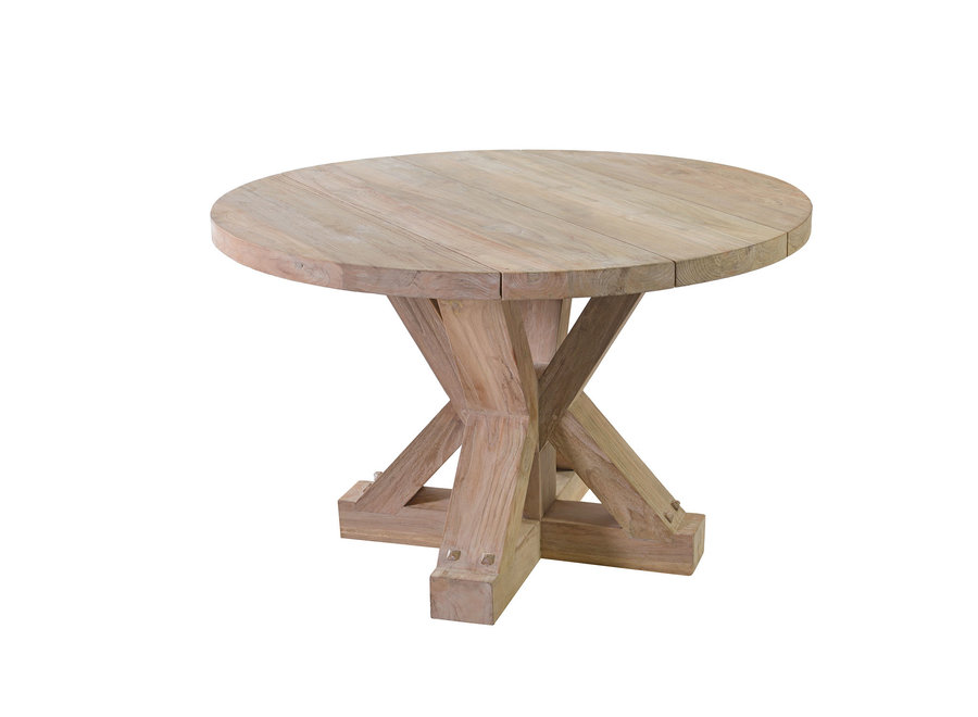 Table de jardin 'Jim' Ø120x75cm - Teak