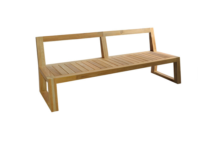 Bank 'Alec' zonder armleuning 210x66x81cm - teak