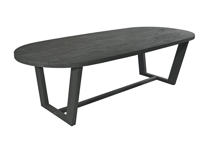 Garden table 'Lauren' 270x110x76cm - Teak Charcoal Finish