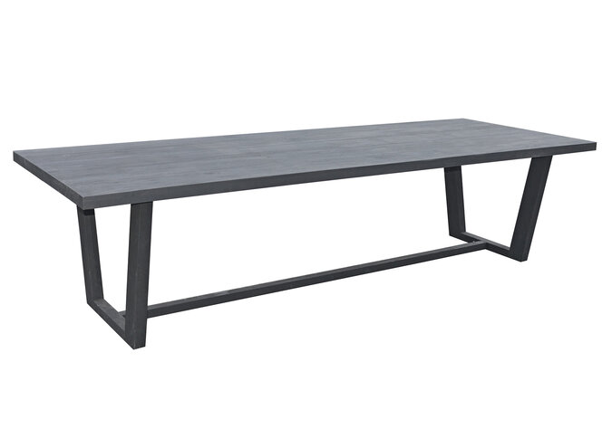 Gartentisch 'Lauren' 300x110x76cm - Teak Charcoal Finish